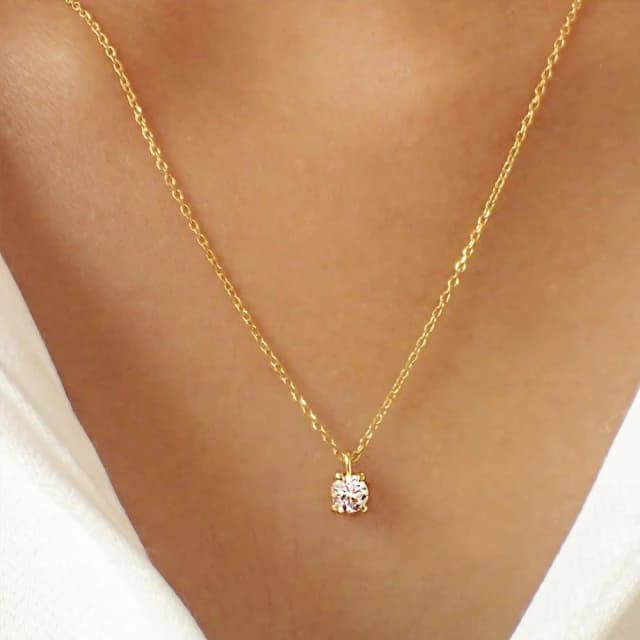 【CReAM】Letitia施華洛水晶鋯石項鍊 金色銀色(生日 禮物 送禮 禮盒)