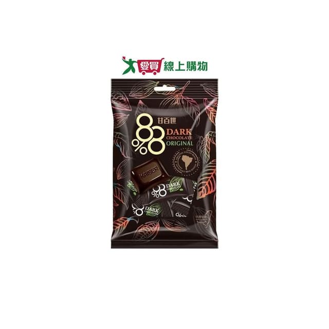 【甘百世】甘百世88%黑巧克力70g愛買