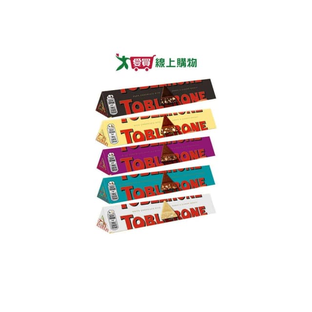 【TOBLERONE】TOBLERONE瑞士三角巧克力系列黑巧克力牛奶葡萄堅果鹹杏仁蜂蜜杏仁100G條
