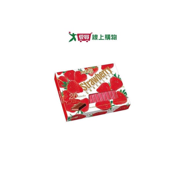 【Meiji 明治】明治盒裝草莓巧克力26枚120g愛買