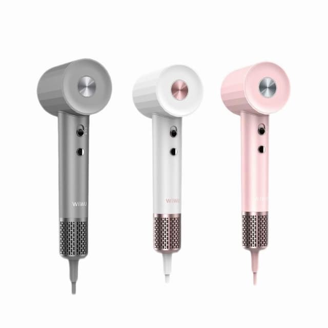 【WiWU】WEiZ 官方旗艦店 流星灰 負離子高速吹風機 WI-520 4檔風溫 2檔風速 智能溫控 質感吹風機
