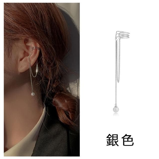 【HaNA 梨花】佩里斯的午后．長流蘇珍珠耳骨夾單個
