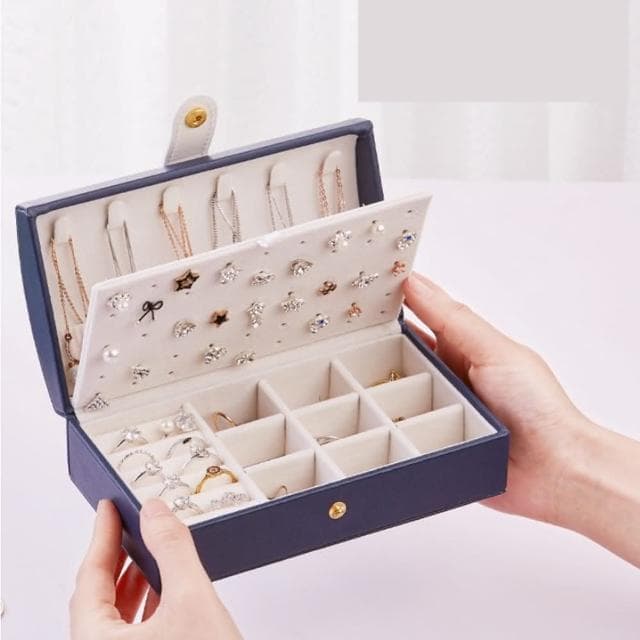 【HaNA 梨花】珍藏之作麗維亞．拱型皮革隨身首飾收納盒珠寶盒(交換禮物長輩送禮)