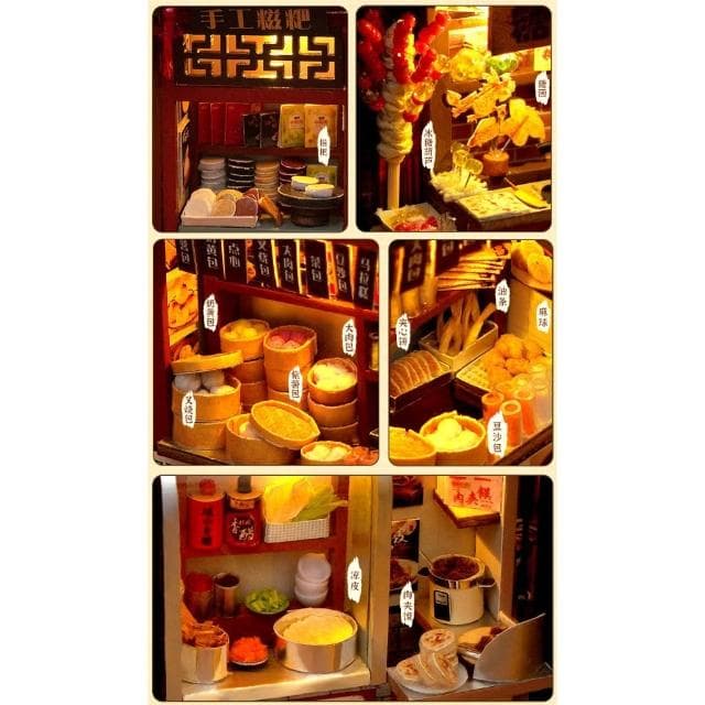 大旺小舖:書立DIY小屋中華美食錄 袖珍屋娃娃屋材料包 生日結婚母親節情人節聖誕交換禮物 實體店面