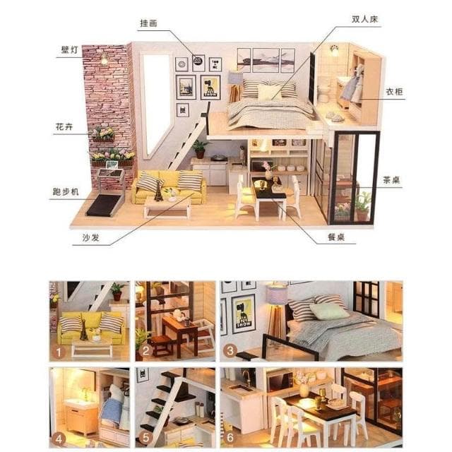 大旺小舖:台北現貨DIY小屋 給你幸福 袖珍屋娃娃屋材料包 生日結婚母親節情人節聖誕交換禮物 實體店面