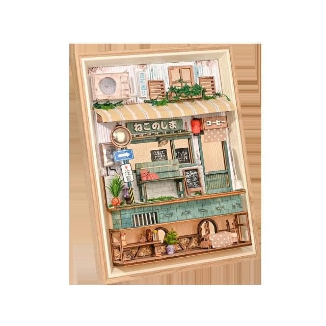 大旺小舖:相框模型DIY小屋悠久之町 袖珍屋娃娃屋材料包 生日結婚母親節情人節聖誕交換禮物 實體店面
