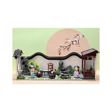 大旺小舖: diy袖珍娃娃屋材料包中式庭院淺雲居 加 惜緣軒 兩款合賣 生日結婚聖誕情人節禮物 台北車站實體店面