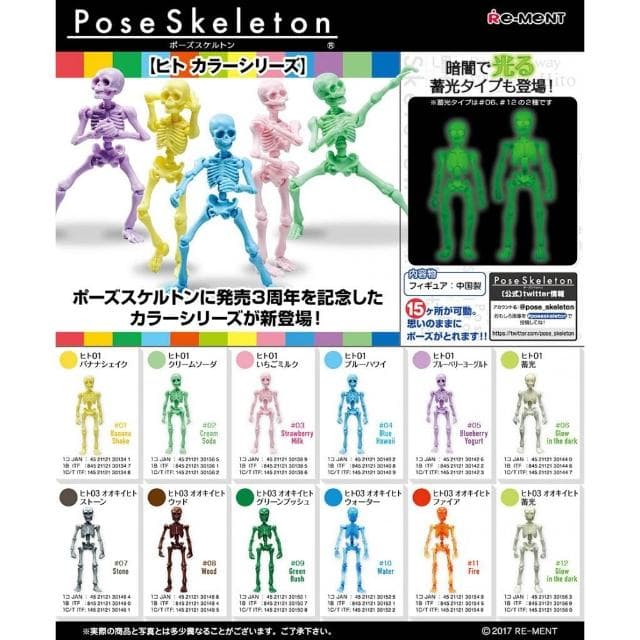 大旺小舖:Re-Ment食玩骨頭人骷髏人男生款三周年紀念版關節可動日本正版生日結婚母親節情人節聖誕交換禮物 實體店面
