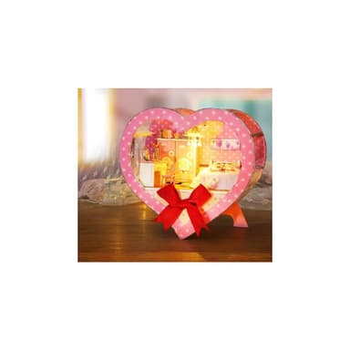 大旺小舖:DIY小屋花開淺夏 袖珍屋娃娃屋材料包 生日結婚母親節情人節聖誕交換禮物 實體店面