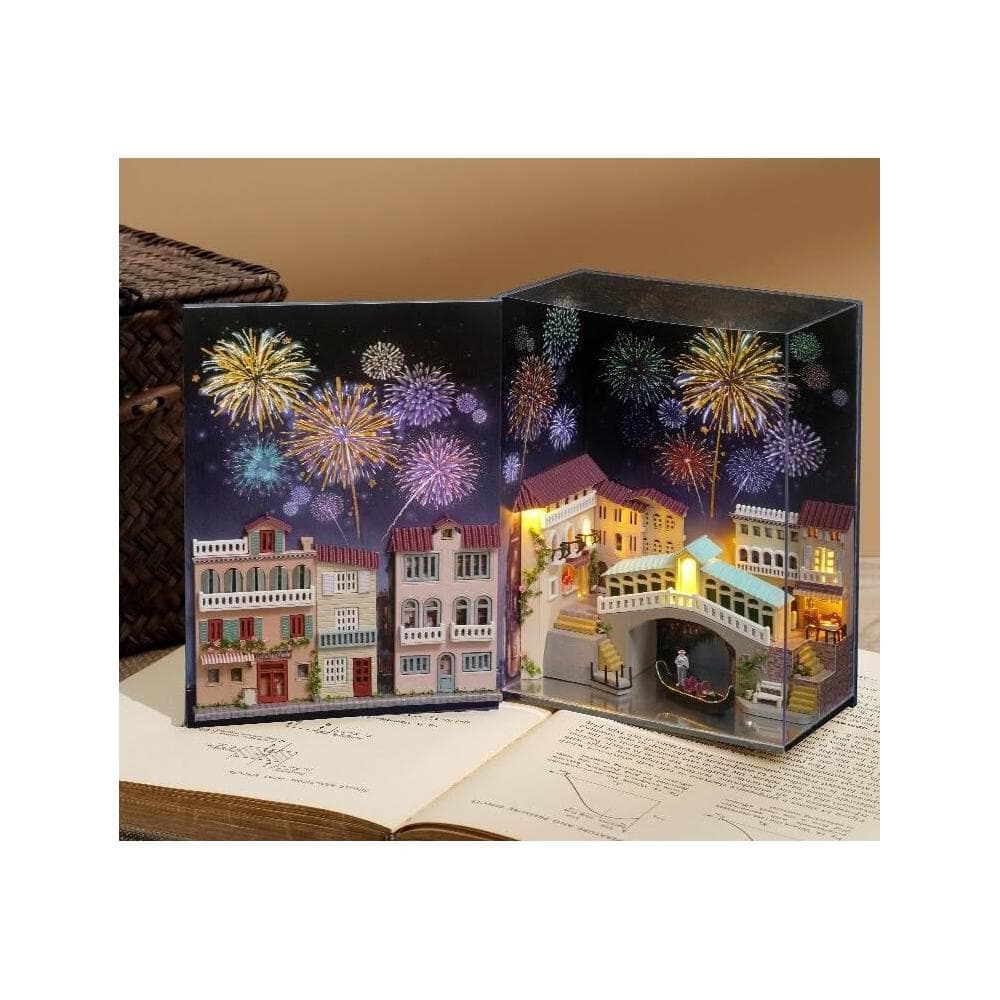 大旺小舖: 新款diy袖珍娃娃屋材料包小屋水城日志 看世界系列 書本造型小屋 生日結婚母親節情人節聖誕交換禮物