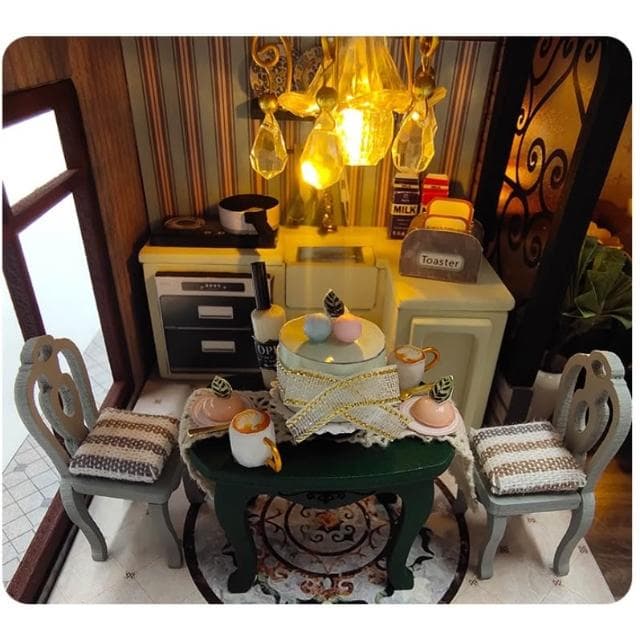 大旺小舖:DIY小屋築夢高閣 袖珍屋娃娃屋材料包  生日結婚母親節情人節聖誕交換禮物 實體店面