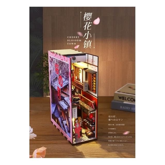 大旺小舖:diy袖珍娃娃屋材料包小屋櫻の町(櫻花小鎮)  生日結婚母親節情人節聖誕交換禮物 實體店面