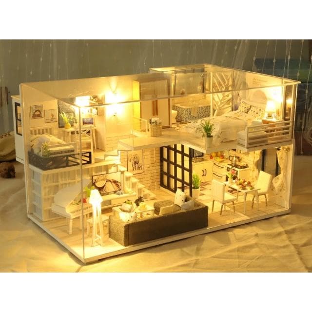 大旺小舖: 熱門新款diy袖珍娃娃屋材料包小屋簡致 生日結婚母親節情人節聖誕交換禮物