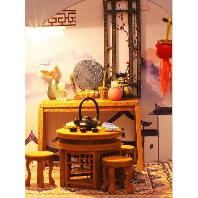 大旺小舖:DIY小屋清雅淡然 袖珍屋娃娃屋材料包 生日結婚母親節情人節聖誕交換禮物 實體店面