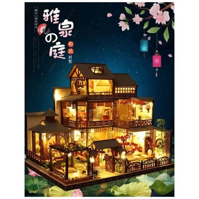 大旺小舖:台北現貨diy袖珍娃娃屋材料包小屋雅泉之庭 生日結婚母親節情人節聖誕交換禮物 實體店面