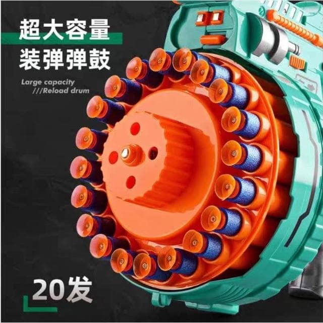 現貨台灣兒童電動軟彈槍電動連發 超大彈夾 附40發軟彈 無需上膛 露營遊戲 安撫益智 手眼協調 親子互動生日禮物