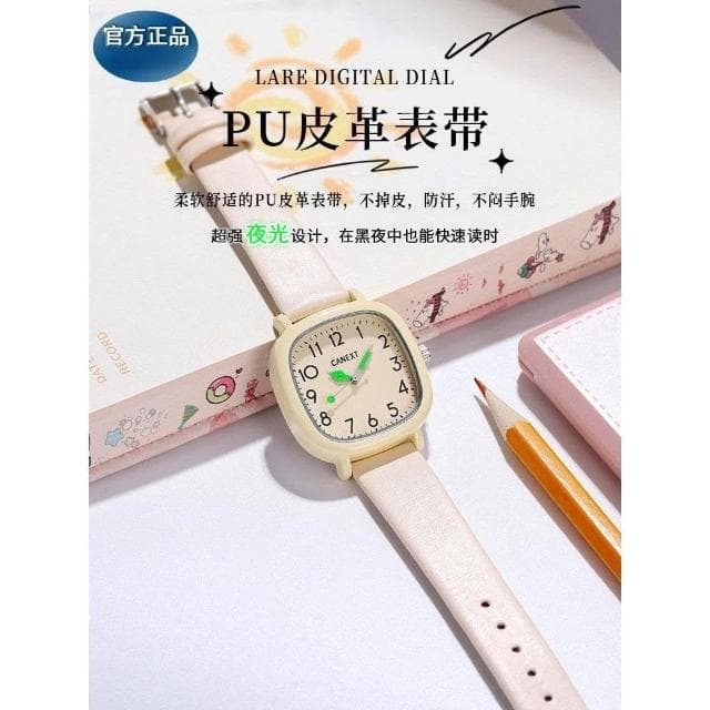 初高中考試專用學生手錶女款青少年只看時間靜音機械電子表防水交換禮物