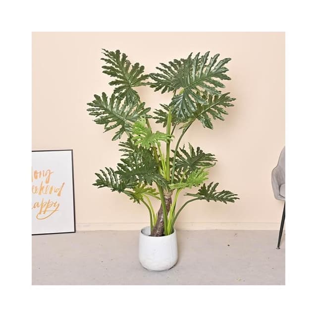 仿真春芋綠植盆栽櫥窗家居大型落地擺件室內裝飾假植物龜背春芋葉