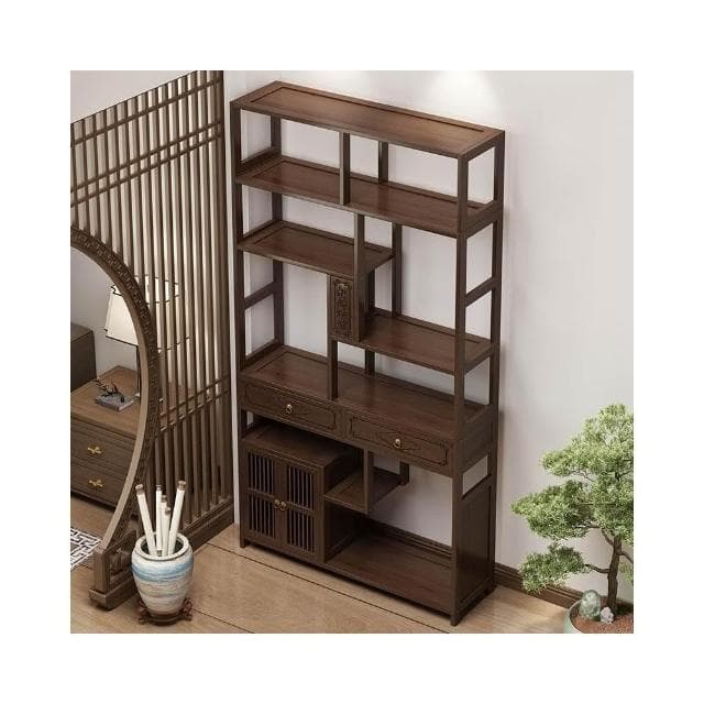 博古架多寶閣茶葉展示櫃茶具架子客廳新中式置物架古擺件櫃收納櫃