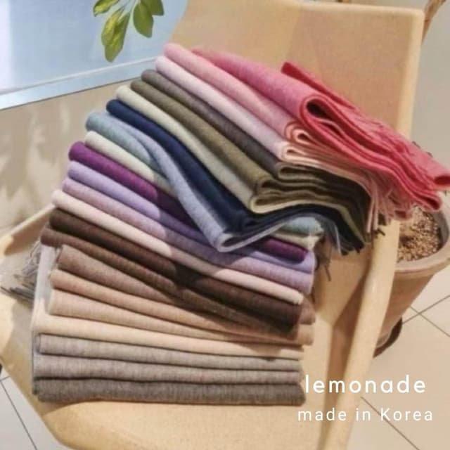 Lemonade▶︎韓國製100%羊毛🐑保暖圍巾 30*180cm 韓國圍巾 披肩 圍巾 保暖穿搭