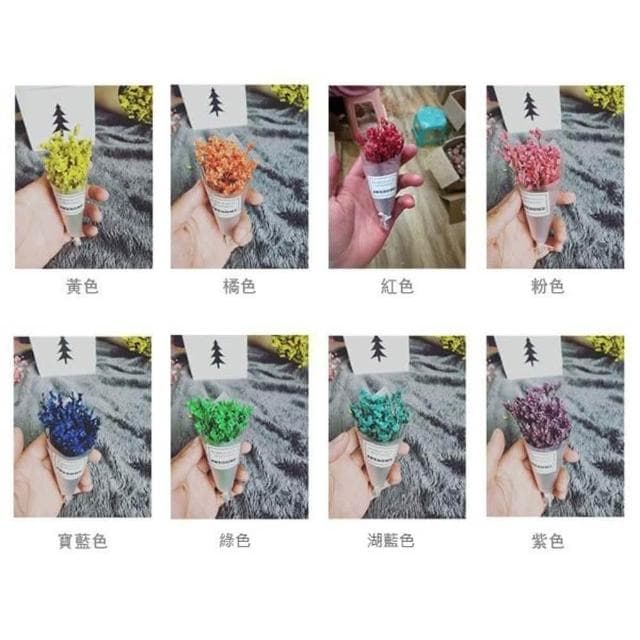 迷你乾燥小花束 (乾燥花 迷你花束 小花束 乾花束 情人草 水晶草 拍照道具 卡片裝飾 情人節 畢業禮物)