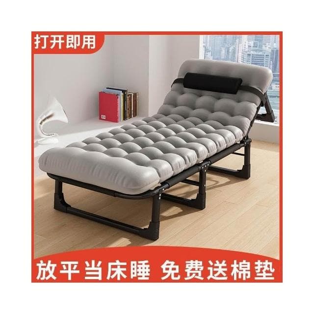 折疊床單人床午睡加寬簡易午休床陪護便攜多功能行軍床辦公室躺椅
