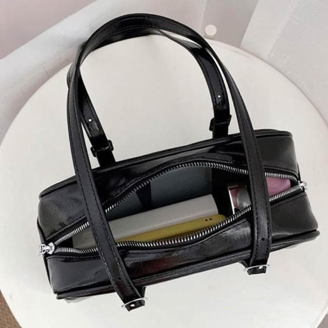 【KT DADA】黑色女包 平價包包 百搭單肩包 女生禮物 包包 保齡球包 復古包包 小眾包包 腋下包 單肩包 肩背包 大容量包包