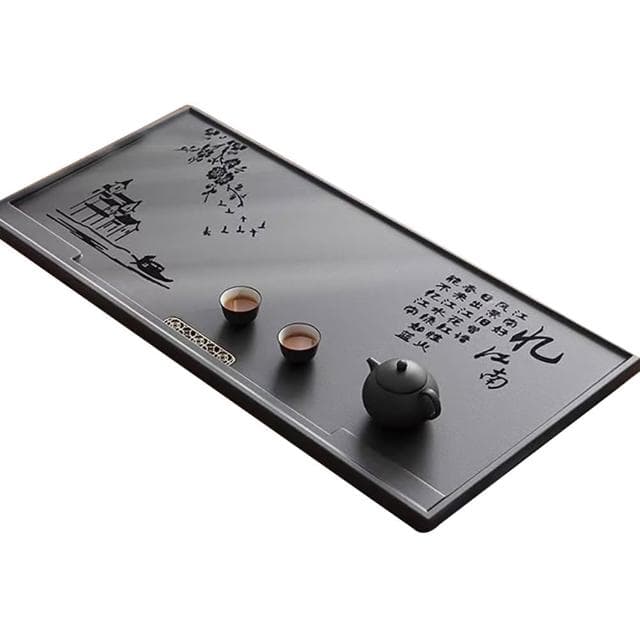 烏金石茶盤 功夫茶具 茶臺 辦公室茶盤 新中式茶臺 下排水式茶托盤
