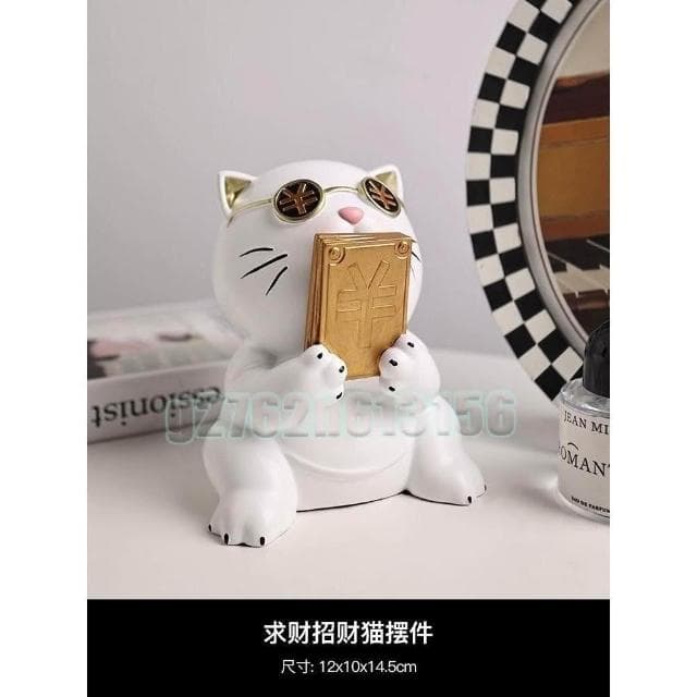 招財貓桌面擺件 店鋪吉祥物 喬遷送禮 客廳卡通裝飾 店鋪吧台吉祥物 創意擺件 落地擺件 交換禮物 玄關裝飾