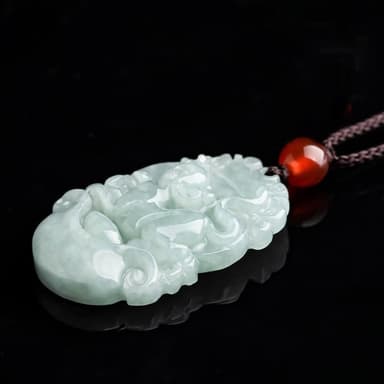 【EMMA SUE】翡翠項鍊 玉石項鍊 十二生肖 招財納福 保平安 情侶項鍊 男女同款 吊墜 吊飾 禮物 百搭飾品