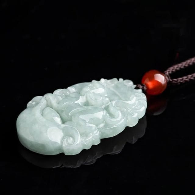 【EMMA SUE】翡翠項鍊 玉石項鍊 十二生肖 招財納福 保平安 情侶項鍊 男女同款 吊墜 吊飾 禮物 百搭飾品