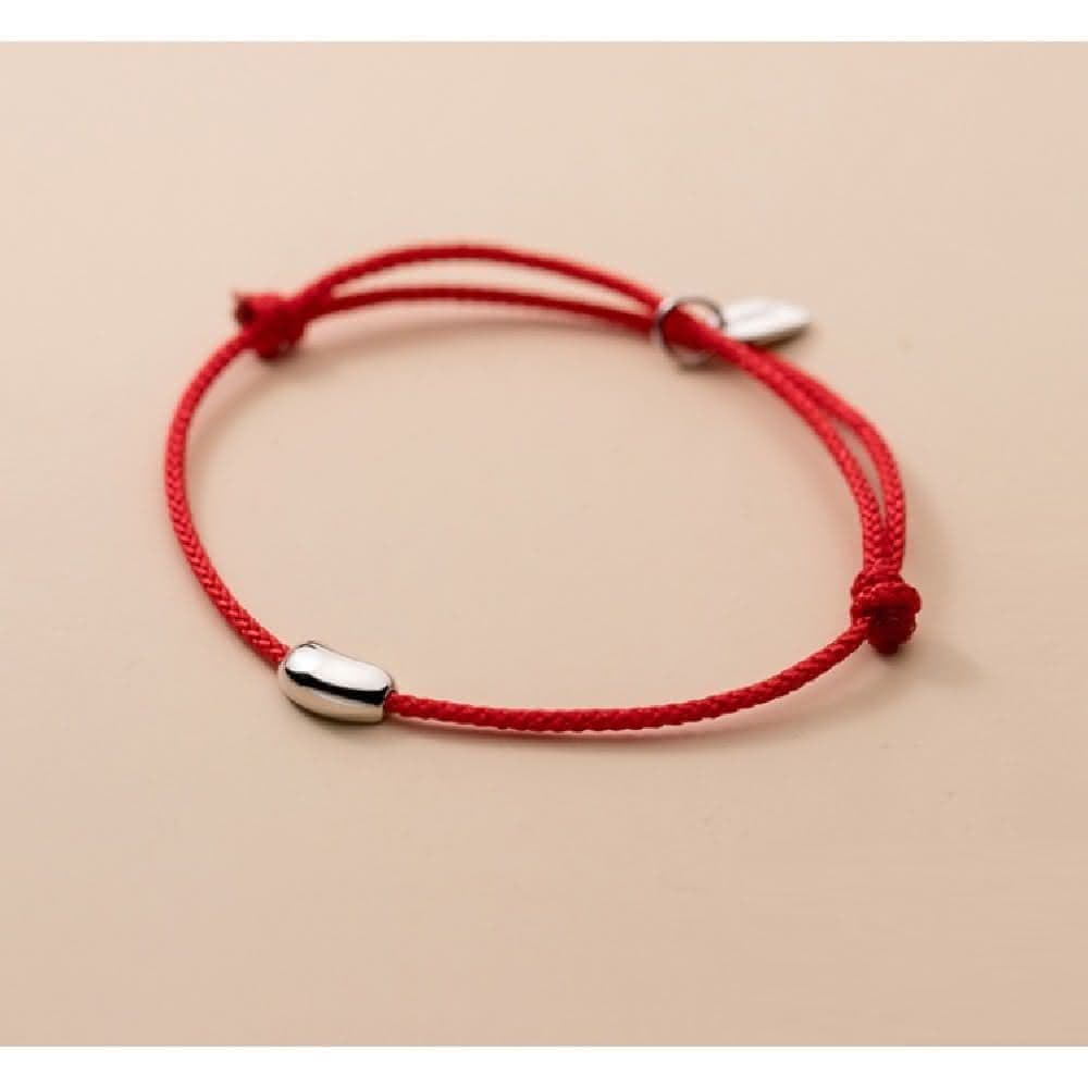 【Porabella】925純銀好運豆紅繩手鍊 好運轉運紅色手繩 幸運姻緣　好人緣紅繩手鍊 Bracelets