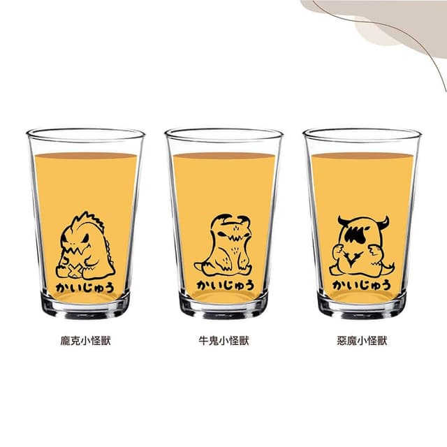 Miss良 怪獸限定 小怪獸 怪獸出沒 玻璃杯 茶杯 果汁杯 咖啡杯 飲品 打造居家生活 厚底質感 可愛 禮物(果汁杯 玻璃杯 水杯 造型玻璃杯)