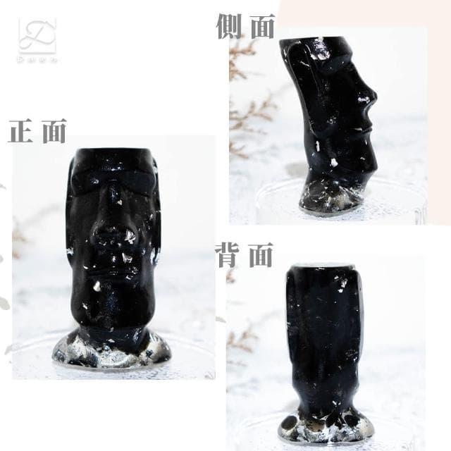 【Dawn Fashion 彤恩時尚】天然水晶 避邪 復活島摩艾石像//原礦碎石 手作水晶擺件/生日禮物/父親節禮物