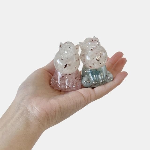 【Dawn Fashion 彤恩時尚】夢幻水晶獨角獸 一對燈座組 //粉水晶 海藍寶父親節禮物//生日禮物
