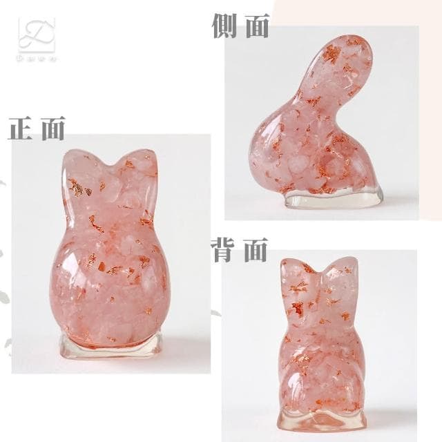 【Dawn Fashion 彤恩時尚】天然水晶 人緣 戀愛兔 //手作水晶擺飾/生日禮物/父親節禮物/開幕禮