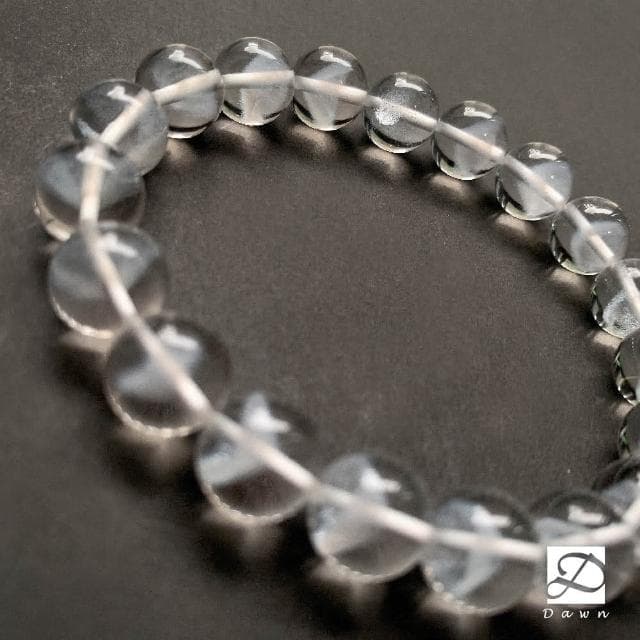 【Dawn Fashion 彤恩時尚】白幽靈 金字塔 異象白水晶// 療癒 水晶手鍊/生日禮物/父親節禮物