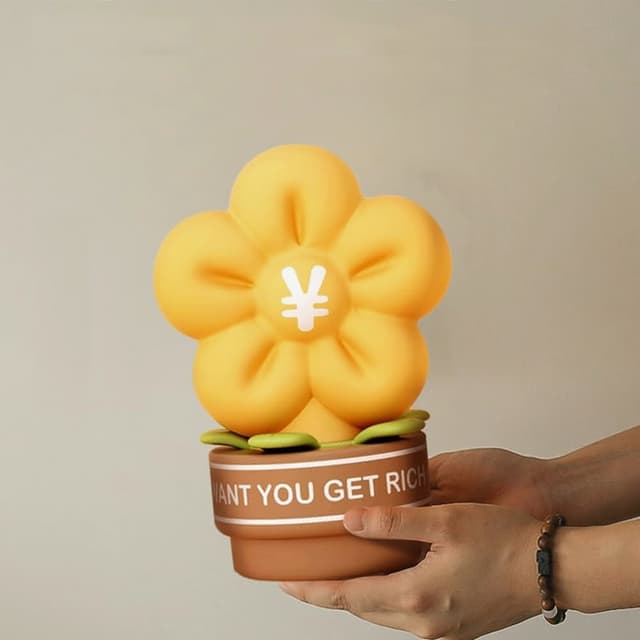 【E-Pin 逸品生活】招財有錢花趣味小夜燈(拍拍燈/起夜燈/生日禮物/交換禮物/聖誕禮物/畢業禮物)