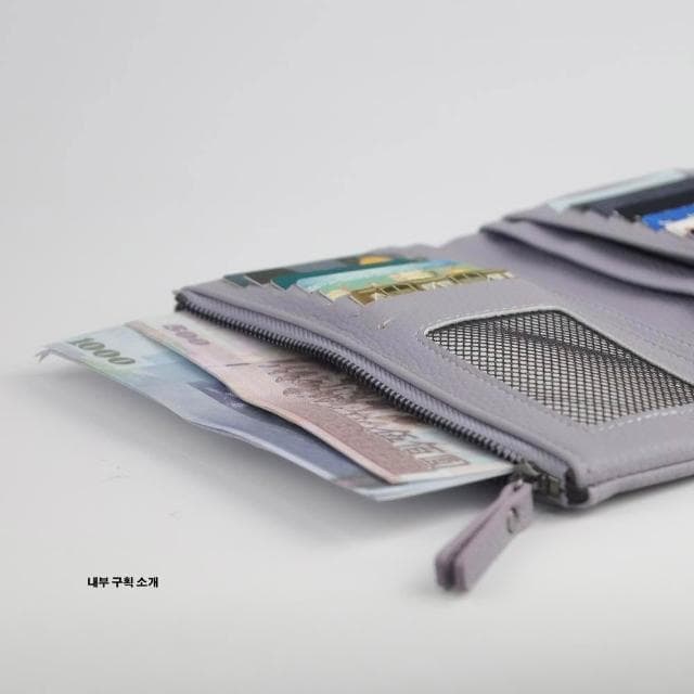 柔軟皮革線紋掀蓋長夾 隱形磁扣 多卡位錢包 女用皮夾 多功能長夾 119736