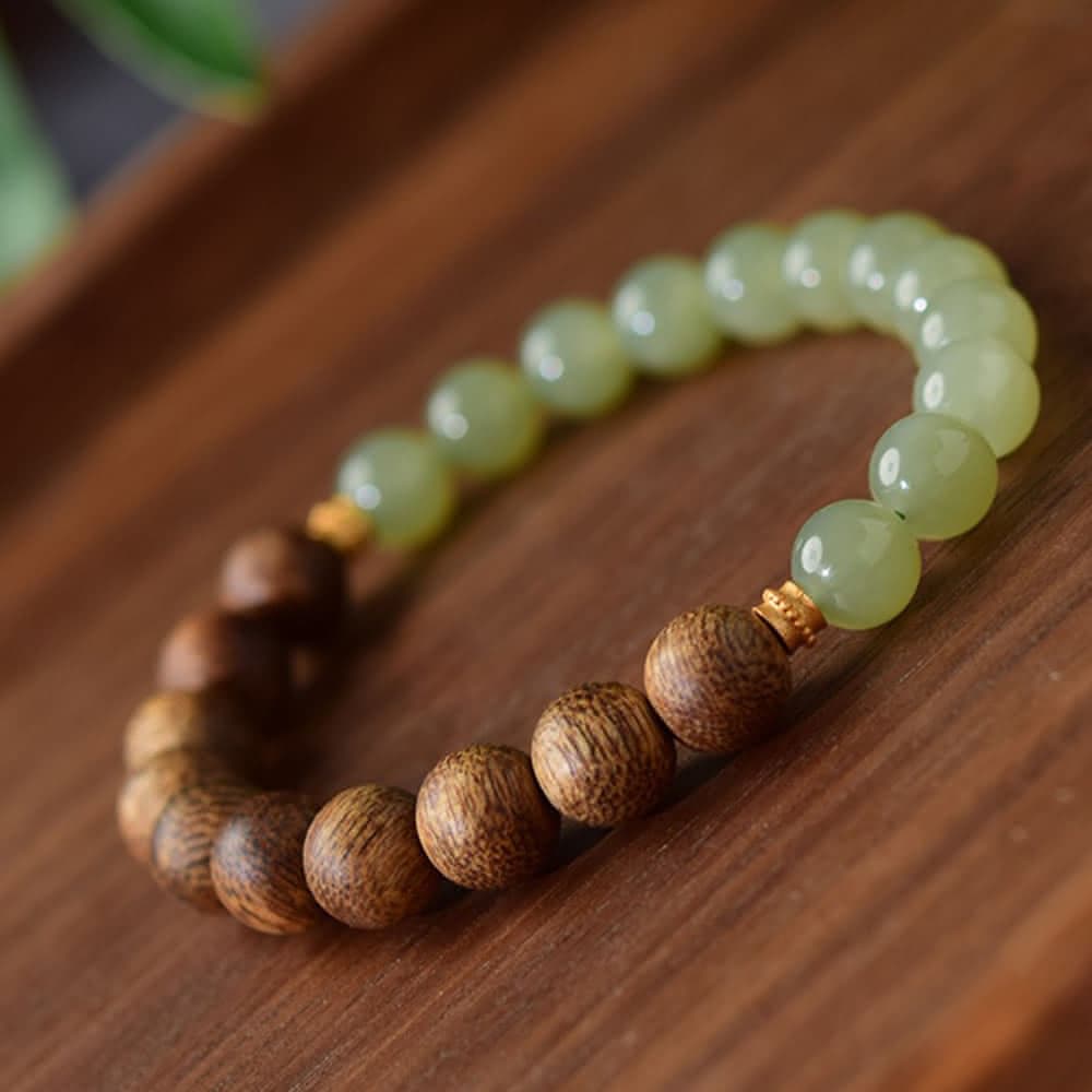 【LEESA】和田玉手鍊\保平安\玉手串\復古百搭\佛珠\文玩手串\避邪手鍊\玉石手鍊\送長輩\送閨蜜\生日禮物
