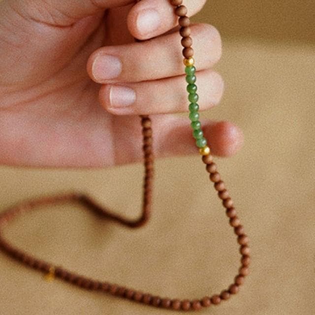 【LEESA】老山檀香手珠 串珠手鍊 玉手鍊 老山檀香開運手鍊 平安手鍊 細手鍊 長輩禮物 和田玉手串 多圈手串