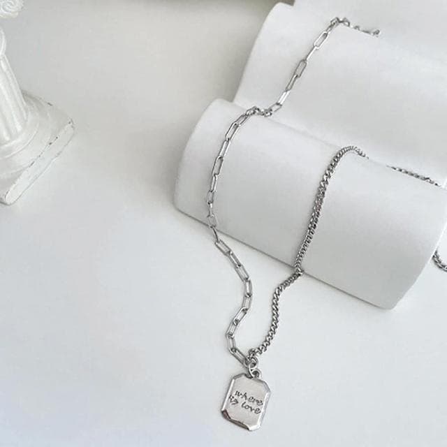 【LEESA】S925純銀項 韓國項鍊 韓款項錬 閨蜜 項鍊 禮品 情侶禮物 網紅項鍊 簡約風格 銀項鍊