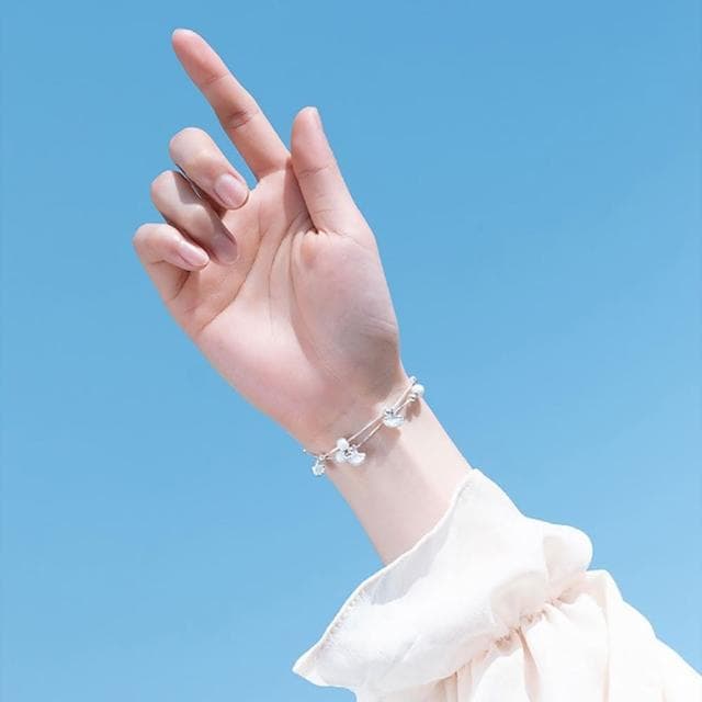 【LEESA】銀杏手鍊\手鍊女\串珠手鍊\招財手鍊\閨蜜手環\女生生日禮物\手鍊\純銀手環\韓國手鍊