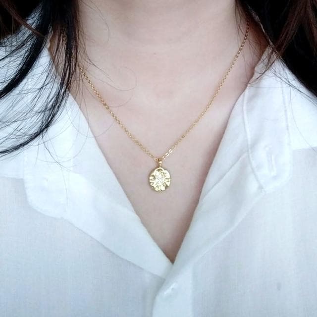 【LEESA】芒星項鍊\星星項鍊\INS項鍊\金幣項鍊\生日禮物女生\18k金項鍊\簡約項鍊\項鍊\鎖骨鏈