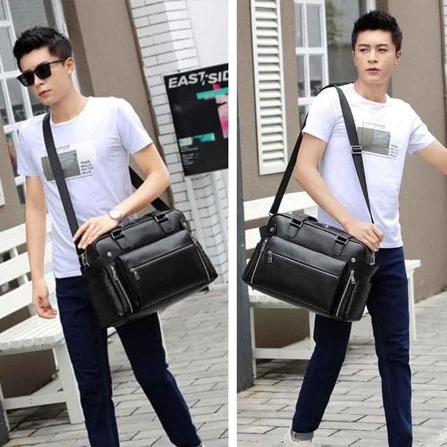 【LEESA】牛皮手提袋\質感包包\大容量包包\手提包行李袋\出差行李袋\真皮男包\休閒旅行包\送男生\生日禮物