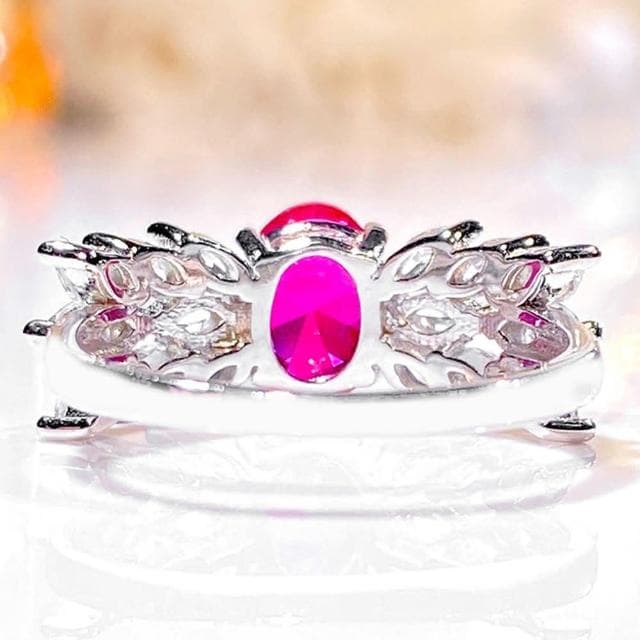 【LEESA】鴿血紅戒指\純銀戒指\指環\戒指\飾品\歐美戒指\大戒指\新娘飾品\浮誇戒指\送長輩\女生禮物