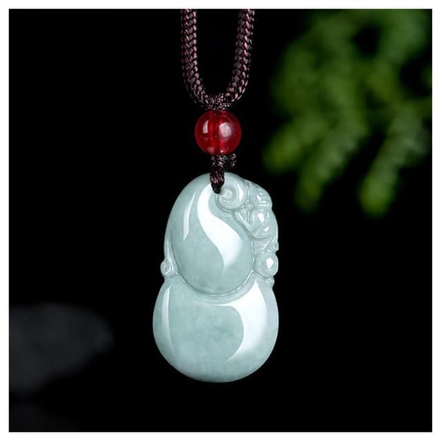 【LEESA】葫蘆吊墜\玉石項鍊\翡翠項鍊\招財納福\玉項鍊\保平安\玉葫蘆\護身符\本命年\禮物\吊墜\玉墜