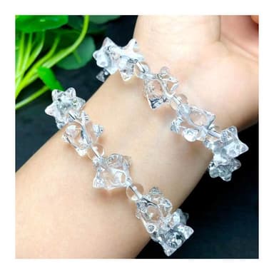 【LEESA】六芒星\手鏈\飾品\手串\串珠\手鍊女\禮物\天然白水晶\梅爾卡巴\手串\手鍊情侶\手鍊\水晶手鍊\水晶手串\