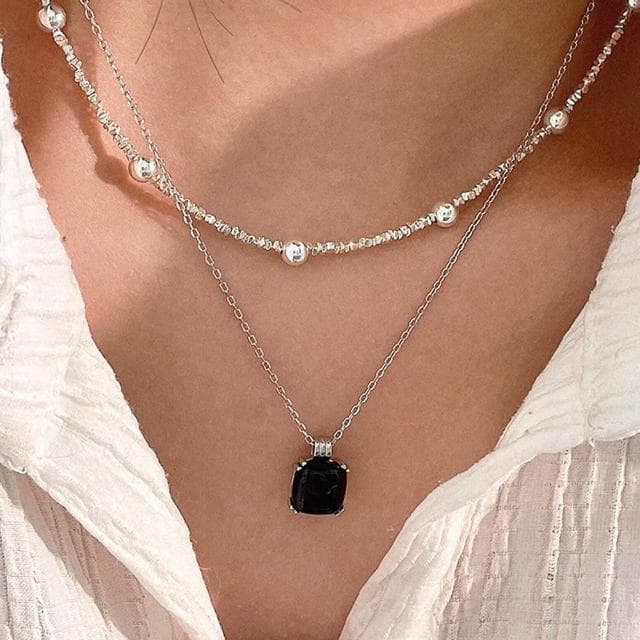 【LEESA】純銀項鍊\抗過敏項鍊\女生飾品\s925純銀項鍊\女生項鍊\小禮物\女友生日禮物\個性項鍊\情侶禮物\