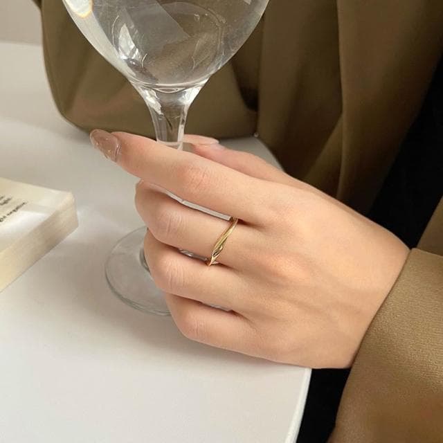 【LEESA】開口戒指\素戒指\極簡ins風\戒指女\925\純銀戒指\韓版戒指\情人節禮物\可調式指環\高級感\小眾設計\